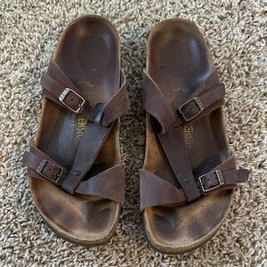 Birkenstock Larisa Brown oiled leather Sandals size 39